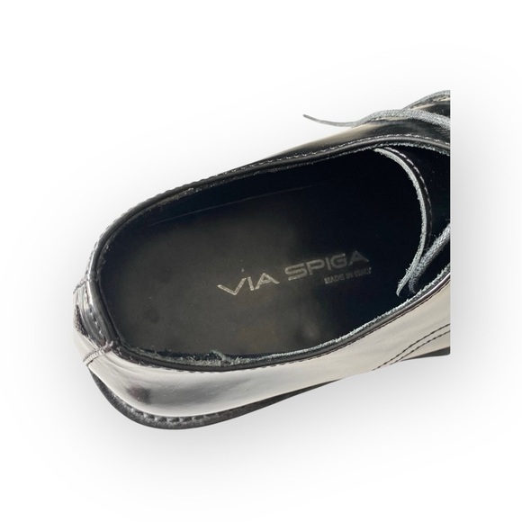 Via Spiga ✦ Oxford Sleek Shine Lace Up Dress Shoe ✦ Black Leather ✦ Men’s 9D main image 8